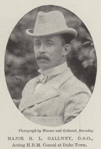 Major H. L. Gallwey, DSO, Acting HBM Consul at Duke Town by English Photographer