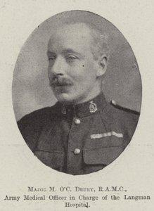 Major M OC Drury, RAMC, Army Medical Officer in Charge of the Langman Hospital by English Photographer