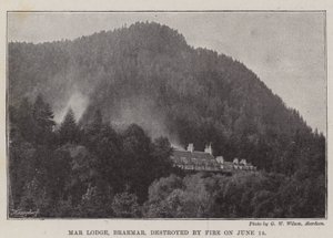 Mar Lodge, Braemar, destroyed by Fire on 14 June by English Photographer