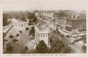 Marble Arch Showing Bayswater Road and Hyde Park, London by English Photographer
