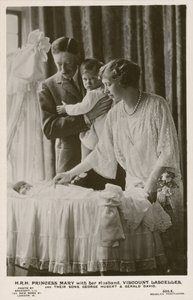 Mary, Princess Royal, and her husband, Viscount Lascelles, with their sons, George and Gerald by English Photographer