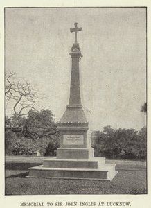 Memorial to Sir John Inglis at Lucknow by English Photographer