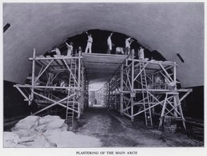 Mersey Tunnel: Plastering of the Main Arch by English Photographer