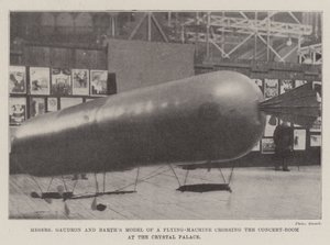 Messers Gaudron and Barths Model of a Flying-Machine crossing the Concert-Room at the Crystal Palace