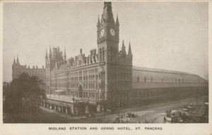 Midland Station and Grand Hotel, St Pancras, London by English Photographer