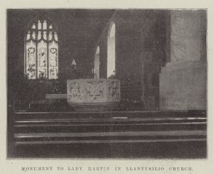 Monument to Lady Martin in Llantysilio Church by English Photographer