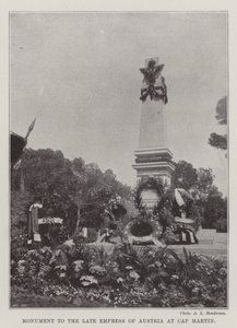 Monument to the late Empress of Austria at Cap Martin by English Photographer
