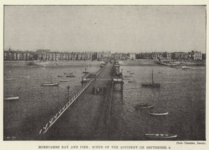 Morecambe Bay and Pier, Scene of the Accident on 9 September by English Photographer