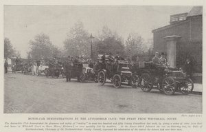 Motor-Car Demonstrations by the Automobile Club, the Start from Whitehall Court by English Photographer