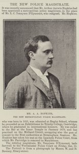Mr A A Hopkins, the New Metropolitan Police Magistrate by English Photographer