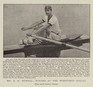 Mr B H Howell, Winner of the Wingfield Sculls by English Photographer