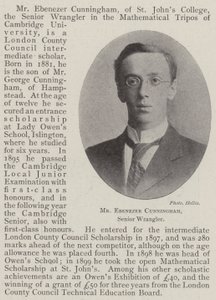 Mr Ebenezer Cunningham, Senior Wrangler by English Photographer