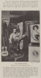Mr Emile Fuchs, Designer of the New British Stamps by English Photographer