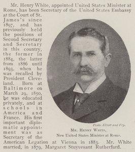 Mr Henry White, New United States Minister at Rome by English Photographer