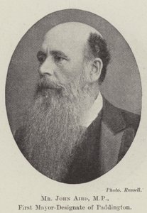 Mr John Aird, MP, First Mayor-Designate of Paddington by English Photographer