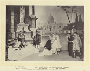 Mr Scarth as Appius Claudius, Miss Kate Clinton as Virginia, Mr Edmund Tearle as Virginius by English Photographer