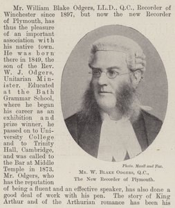 Mr W Blake Odgers, QC, the new Recorder of Plymouth by English Photographer