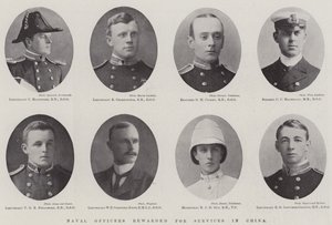 Naval Officers rewarded for Services in China by English Photographer