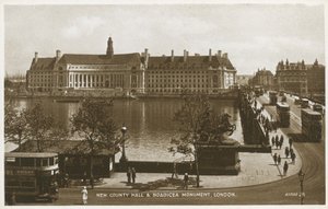 New County Hall, and Boadicea Monument by English Photographer