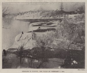 Niagara in Winter, the Falls on 7 February 1901 by English Photographer