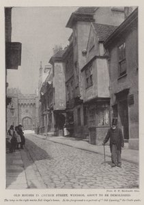 Old Houses in Church Street, Windsor, about to be demolished by English Photographer