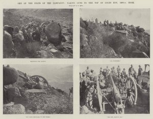 One of the Feats of the Campaign, taking Guns to the Top of Coles Kop, 1400ft High by English Photographer