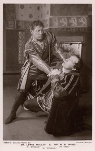 Othello throttling Iago, Lewis Waller and H B Irving by English Photographer