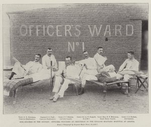 Our Success in the Soudan, Officers wounded at Omdurman in the English Military Hospital at Abadia by English Photographer