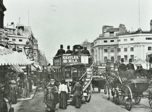 Oxford Circus, Westminster: looking east, 1895