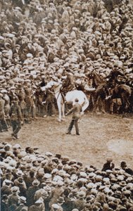 PC Storey Eases Back the Crowd and Prevents Disaster by English Photographer