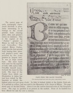 Page from the Mainz Psalter by English Photographer