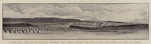 Panoramic View of Ladysmith, showing the Camps among the Hills and the Town in the Distance by English Photographer