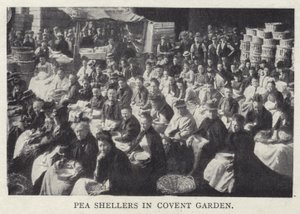 Pea Shellers in Covent Garden, London by English Photographer