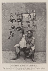 Peddling Kitchen Utensils by English Photographer