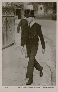 Postcard of HRH Prince Henry at Eton, sent in 1913 by English Photographer