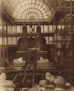 Preparations for the Erection of the Colossi of Aboo Simbel by English Photographer