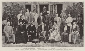 Prince Albert Victor in India, a Photographic Group at Government House, Poona by English Photographer