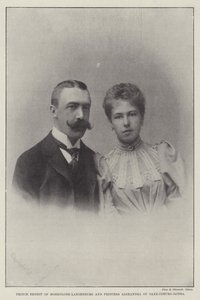 Prince Ernest of Hohenlohe-Langenburg and Princess Alexandra of Saxe-Coburg-Gotha by English Photographer