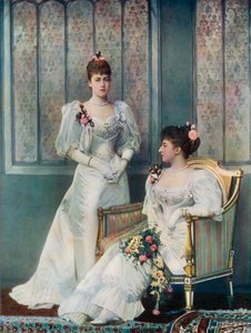 Princess Victoria of Wales and Princess Charles of Denmark by English Photographer