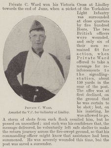 Private C Ward, awarded the VC for gallantry at Lindley by English Photographer
