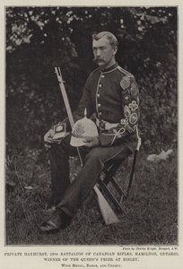 Private Hayhurst, 13th Battalion of Canadian Rifles, Hamilton, Ontario, Winner of the Queen