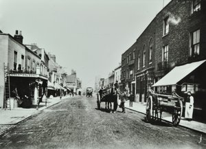 Putney High Street: looking towards bridge, 1885
