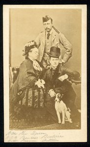 Queen Victoria, Princess Beatrice and Prince Arthur by English Photographer