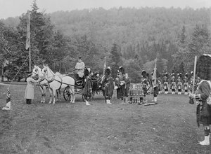 Queen Victoria Presenting Colours to the Cameron Highlanders, 1873