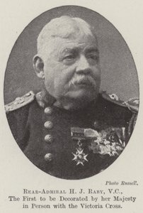 Rear-Admiral H. J. Raby, VC, the First to Be Decorated by Her Majesty in Person with the Victoria Cross by English Photographer