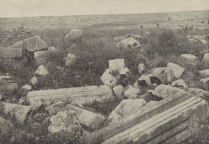 Ruins of the synagogue at Capernaum, where Christ healed the man with the withered hand by English Photographer