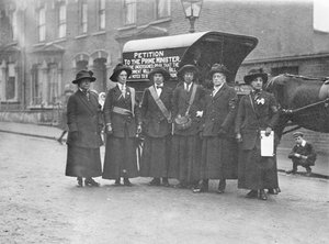 Scottish suffragettes arrive in London to deliver petition by English Photographer