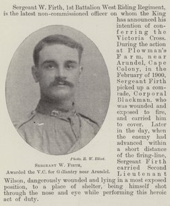 Sergeant W Firth, awarded the VC for Gallantry near Arundel by English Photographer