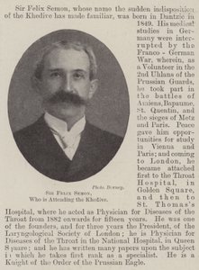 Sir Felix Semon, Who is Attending the Khedive by English Photographer