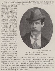 Sir W Conyngham Greene, New British Minister at Berne by English Photographer